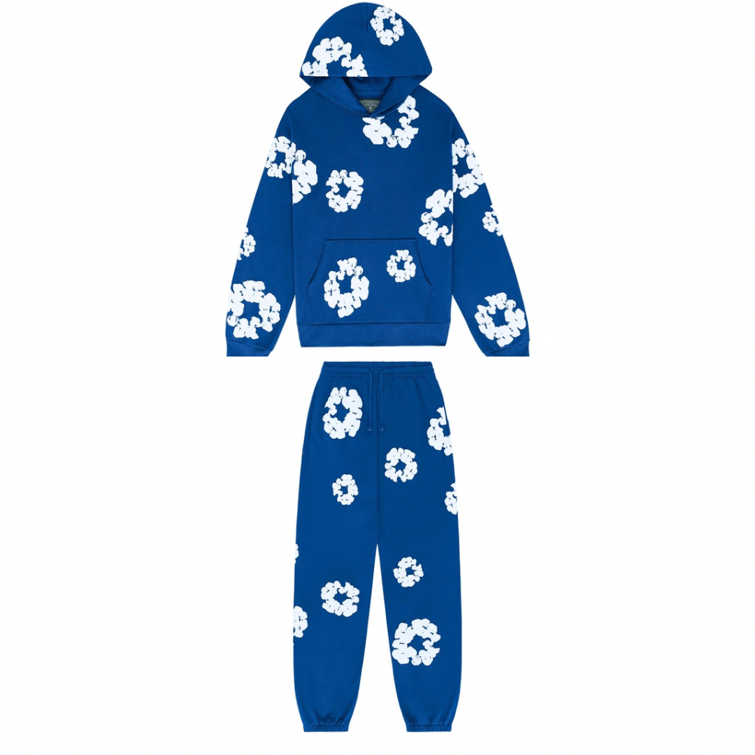 Denim Tears The Cotton Wreath Tracksuit Royal Blue - Denim Tears