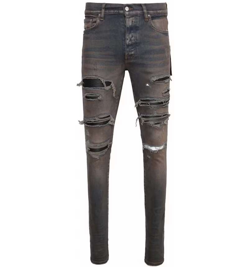 AMIRI Leather Thrasher Jeans Dark Indigo - Amiri