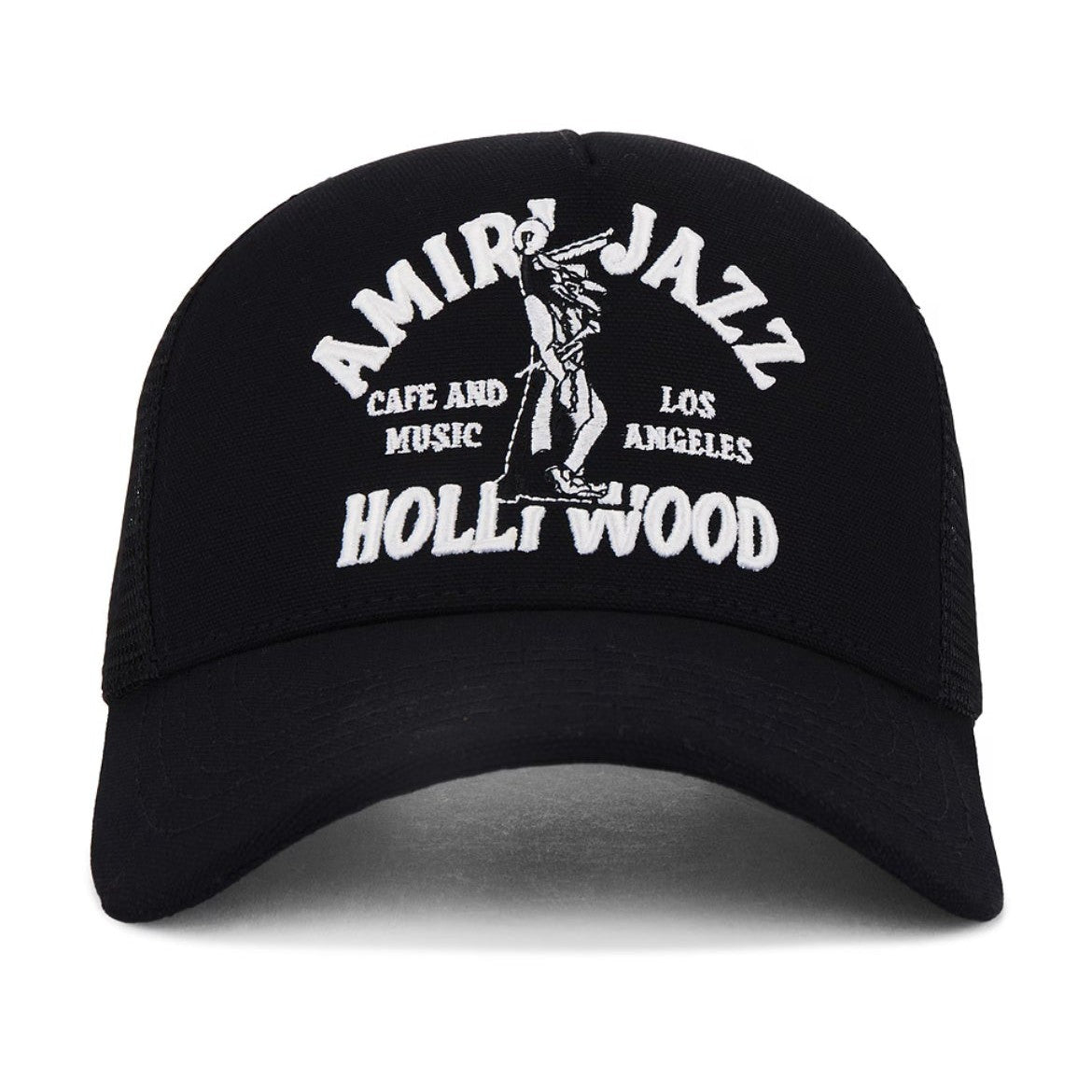 AMIRI Black 'Amiri Jazz' Wolf Trucker Cap - Hat - Amiri