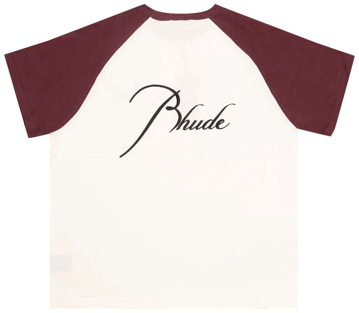 Rhude Logo-Embroidered Cotton T-Shirt 'Bordeaux/White'