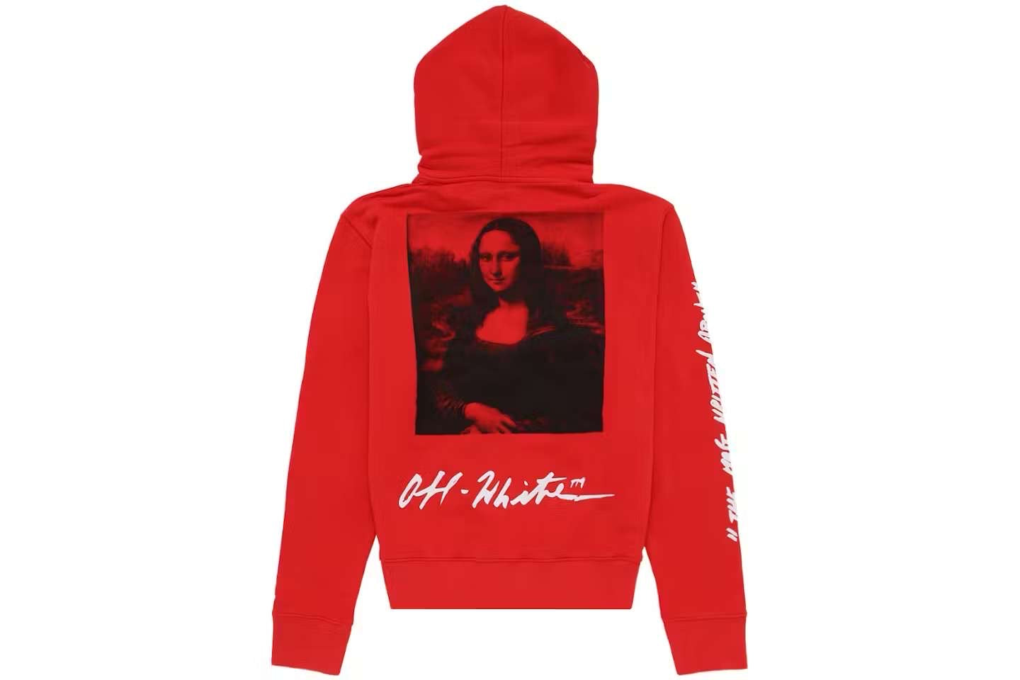 OFF-WHITE Monalisa Graphic Print Hoodie Red