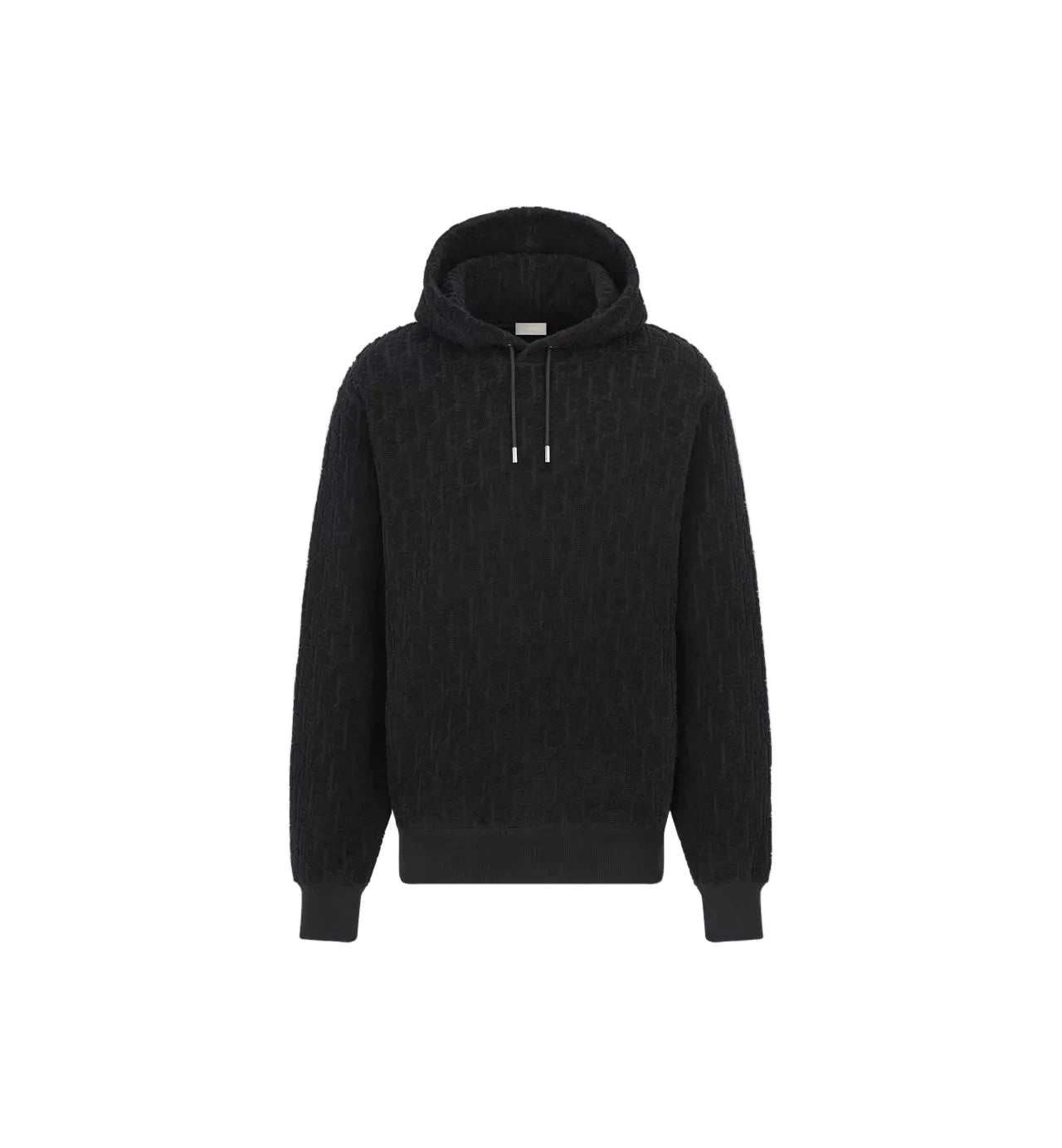 Dior Oblique Relaxed-Fit Hooded Sweatshirt Black Cotton Fleece