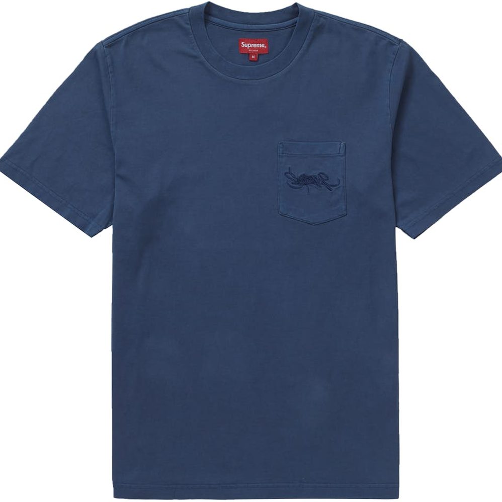 Supreme Overdyed Pocket Tee Navy - T-shirt - Supreme