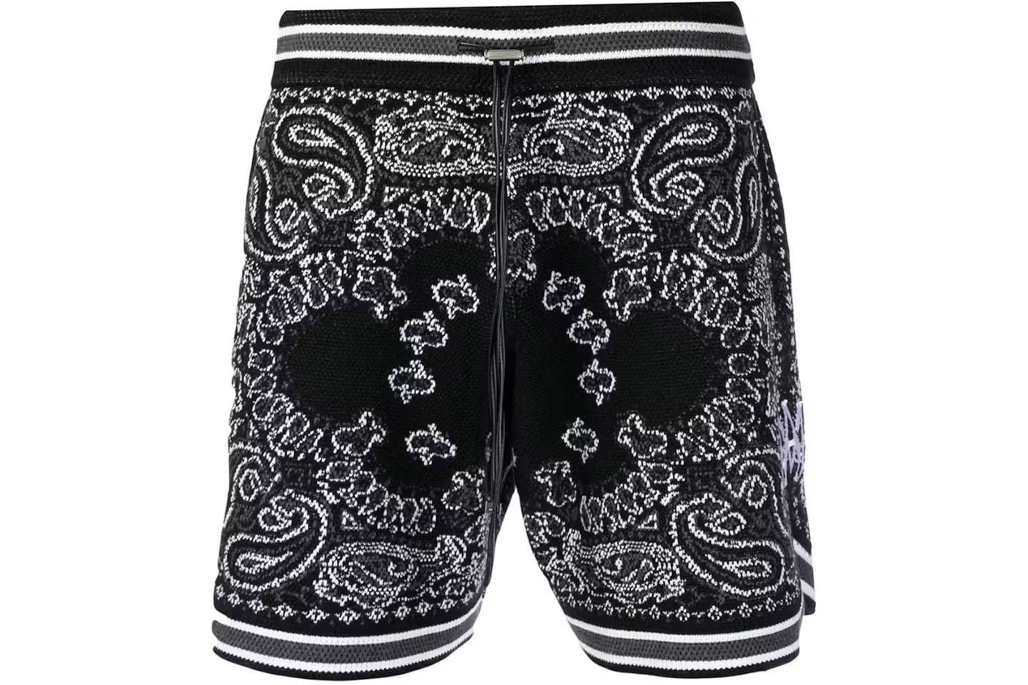 AMIRI Bandana Crochet Basketball Shorts Black - Amiri