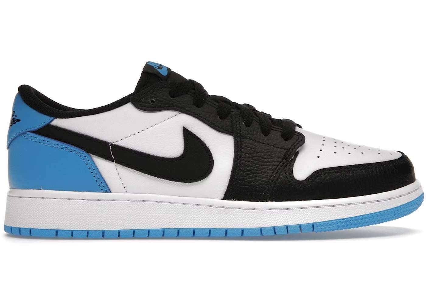 Jordan 1 Retro Low OG Black Dark Powder Blue (GS) - Air Jordan