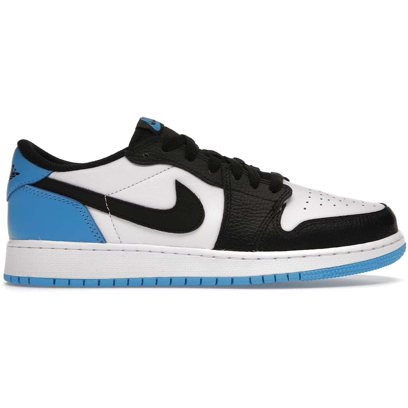 Jordan 1 Retro Low OG Black Dark Powder Blue (GS) - Air Jordan