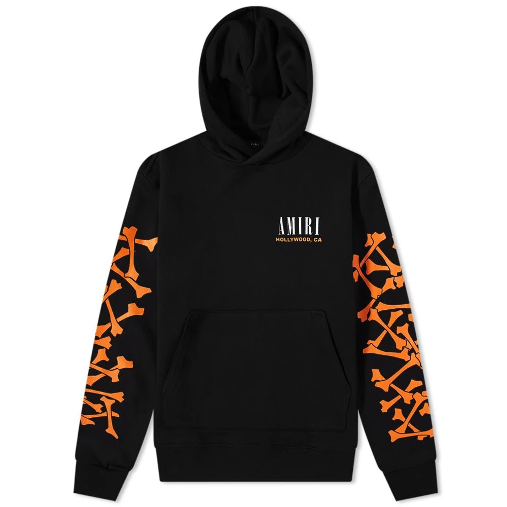 AMIRI Bones Popover Hoodie Black & Orange - Hoodie - Amiri