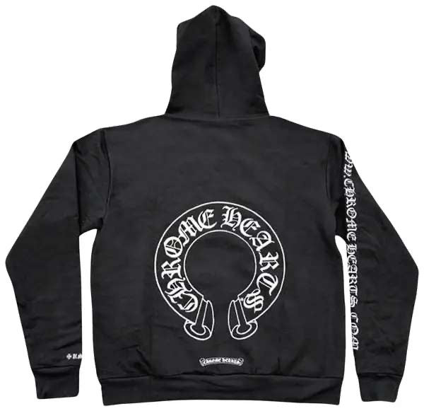 Chrome Hearts Plus Cross Allover Print Horseshoe Logo Hoodie 'Black'