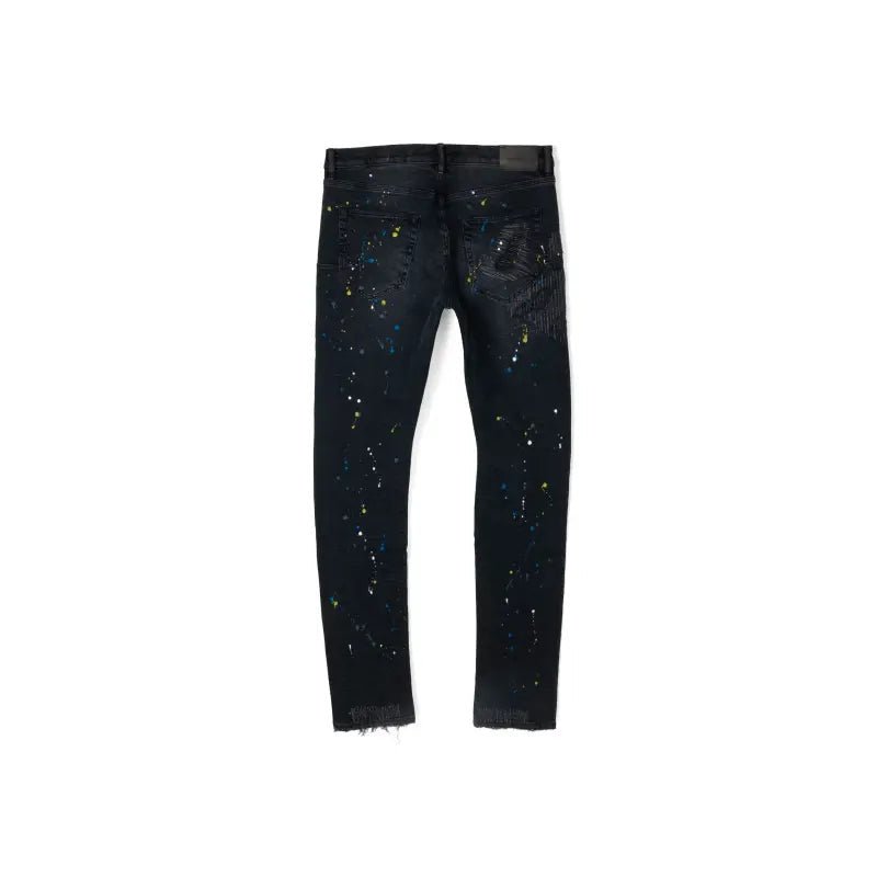 Purple Denim P001 Black Reflective with Paint - Jeans - Purple Brand