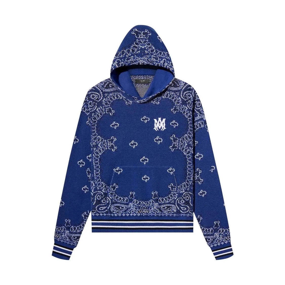 Amiri Bandana Basketball Hoodie 'Blue/Black' - Hoodie - Amiri