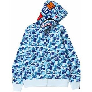 BAPE ABC Camo Shark Full Zip Hoodie Blue - Hoodie - BAPE