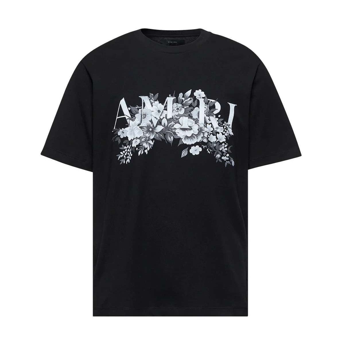 Amiri Garden print cotton t-shirt black - T-shirt - Amiri