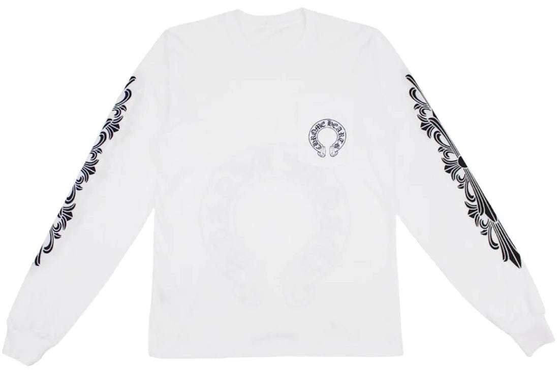 Chrome Hearts Horseshoe Logo Pocket T-Shirt 'White' - Longsleeves - Chrome Hearts