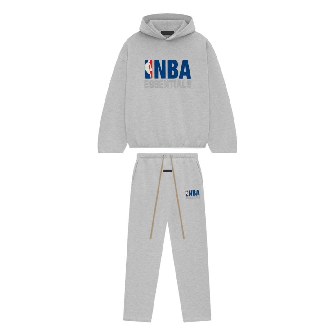 Fear of God Essentials NBA Hoodie Light Heather - Fear of God Essentials