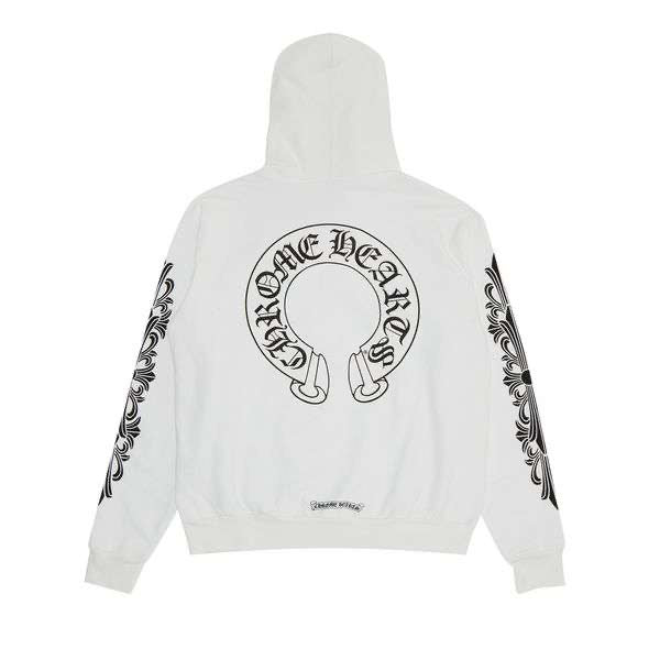 Chrome Hearts Floral Horseshoe Hoodie 'White'