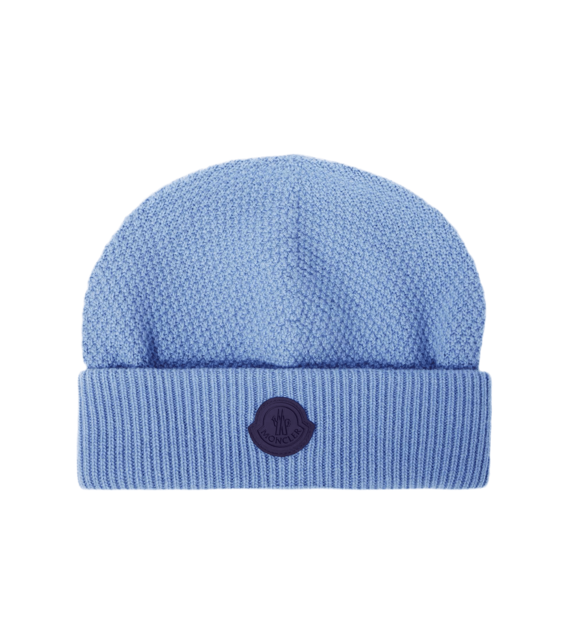 Moncler Wool Beanie In Blue - Hat - Moncler