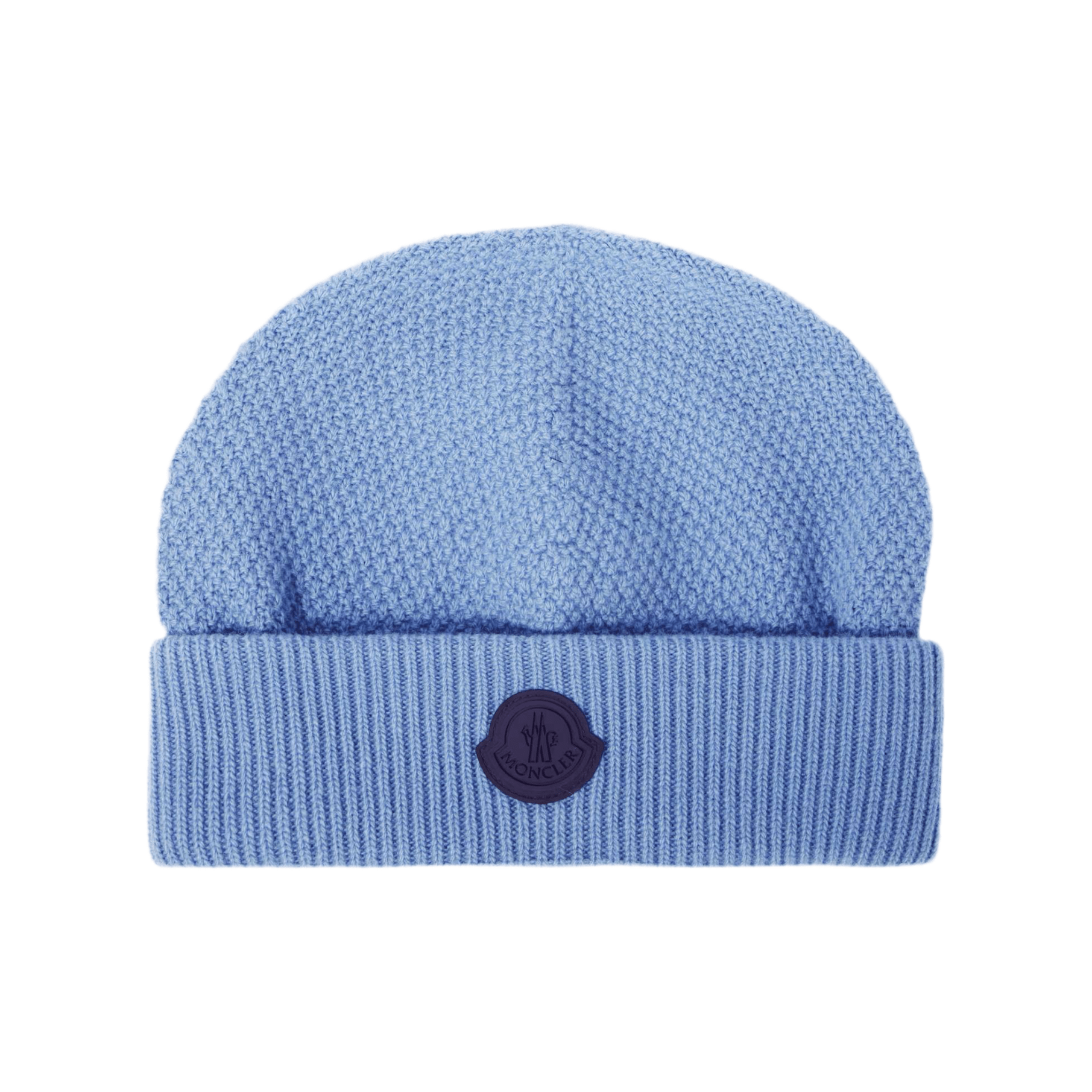 Moncler Wool Beanie In Blue - Hat - Moncler
