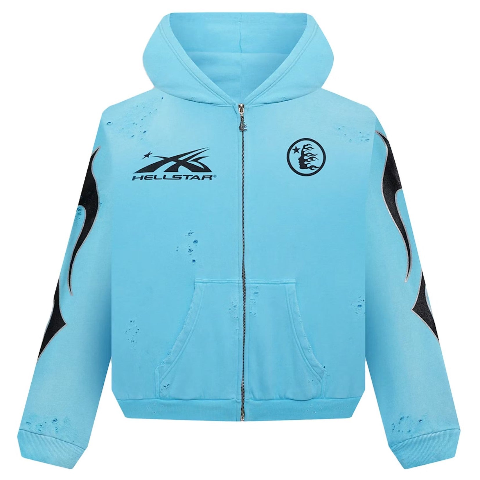 Hellstar Studios Zip Hoodie Blue - Hoodie - Hellstar