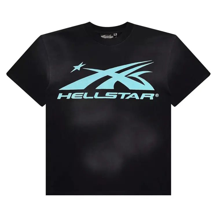 Hellstar Classic Tee 'Black/Aqua Blue'