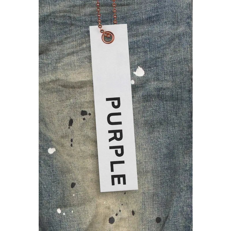 Purple Brand P002 Mid Indigo Destroy Paint - Jeans - Purple Brand