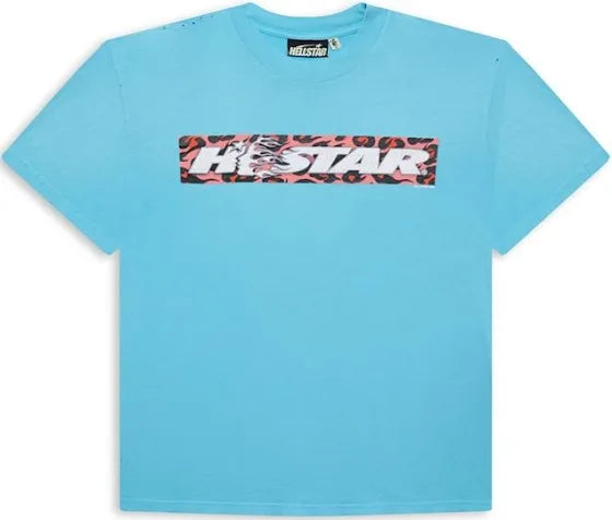Hellstar box logo Tshirt Blue