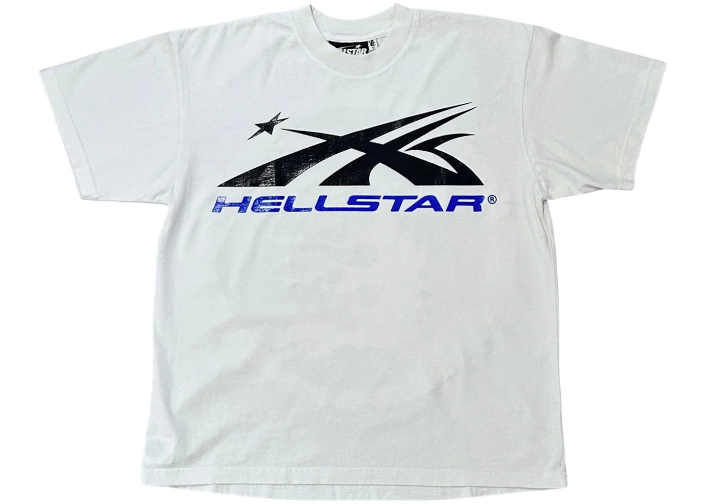 Hellstar Gel Sport Logo T-shirt White/Blue - T-shirt - Hellstar