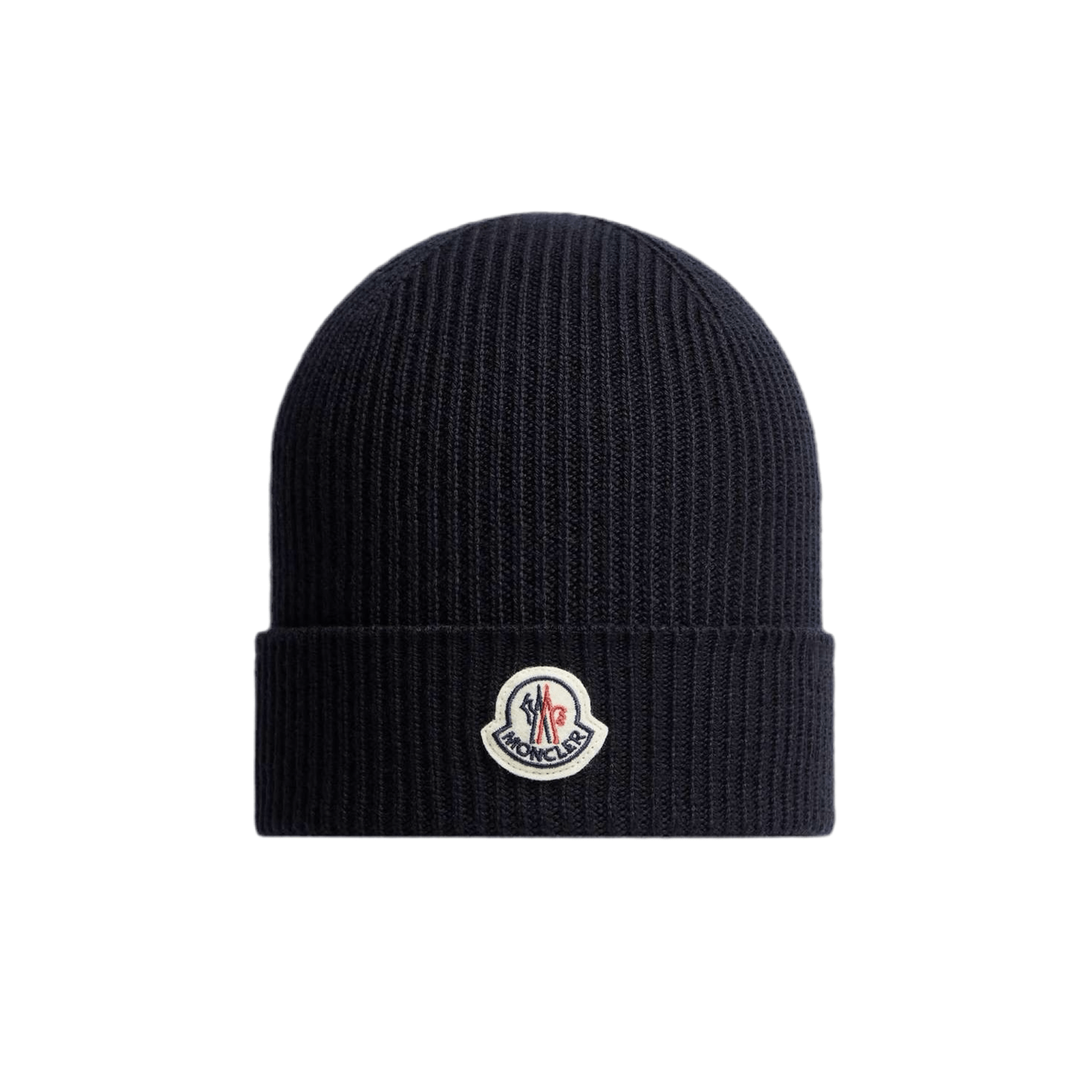 Moncler Navy Blue Wool Beanie - Hat - Moncler