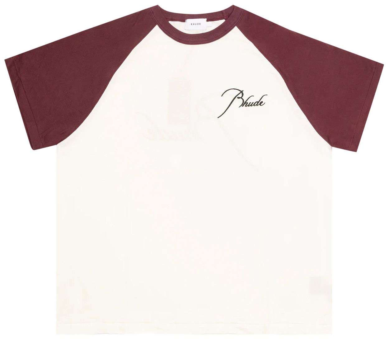 Rhude Logo-Embroidered Cotton T-Shirt 'Bordeaux/White'