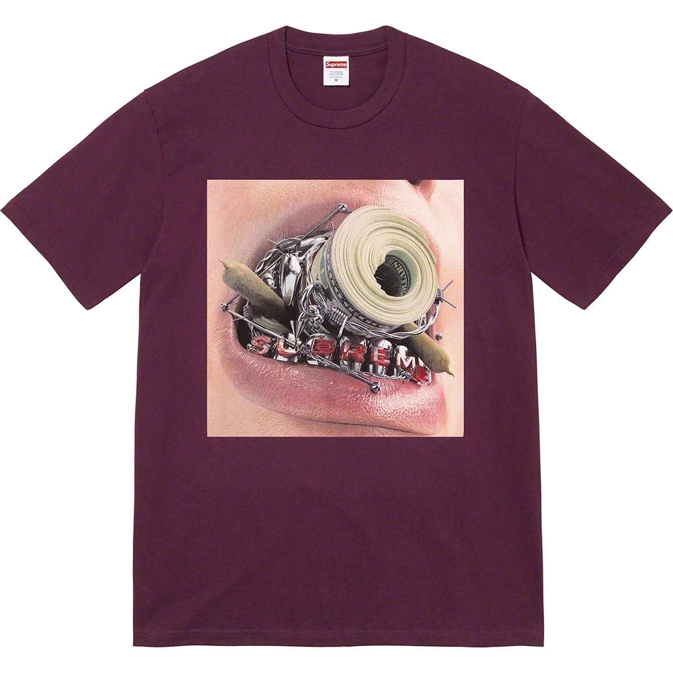Supreme Braces Tee Eggplant - T-shirt - Supreme