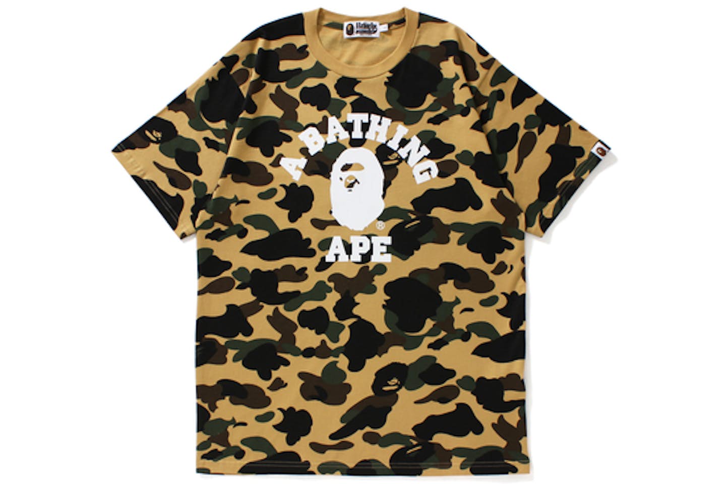 BAPE 1st Camo College Tee Yellow Camo - T-shirt - BAPE