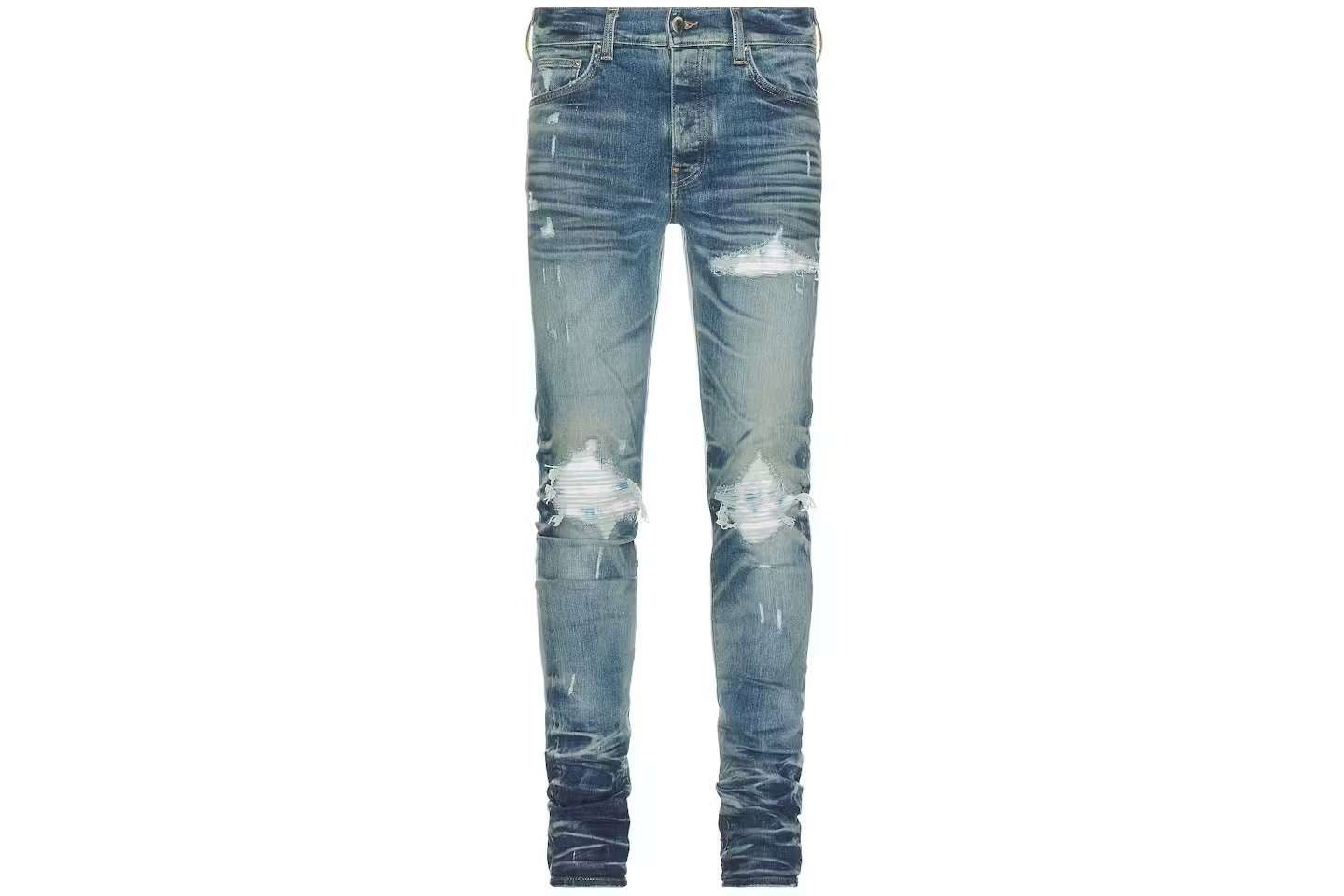 AMIRI Bleached MA Paisley MX1 Jeans Honeycomb/Indigo - Amiri
