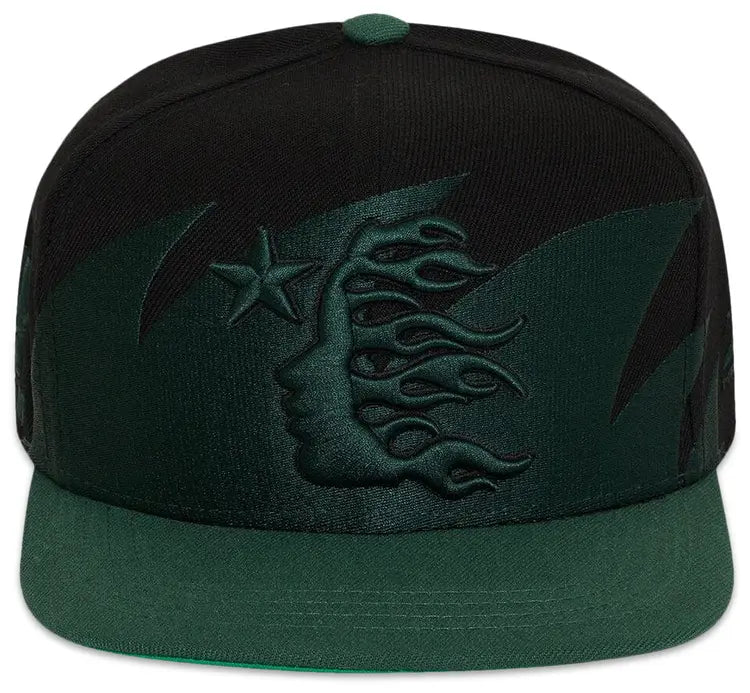 Hellstar Sharkteeth Snapback Hat 'Black/Green'