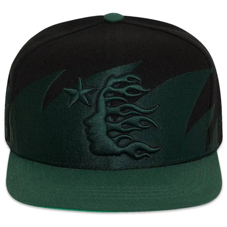 Hellstar Sharkteeth Snapback Hat 'Black/Green'