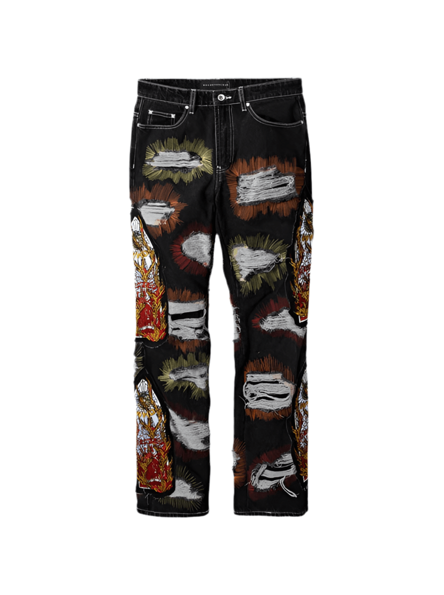 Who Decides War All Over Embroidery Jeans 'Multicolor' - Jeans - Who Decides War