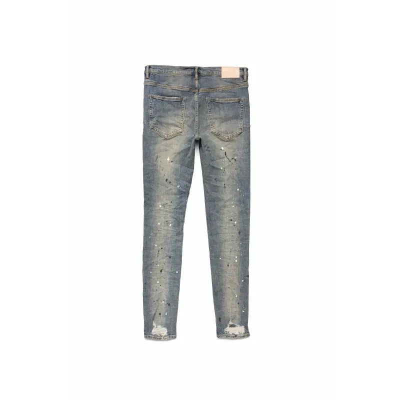 Purple Brand P002 Mid Indigo Destroy Paint - Jeans - Purple Brand