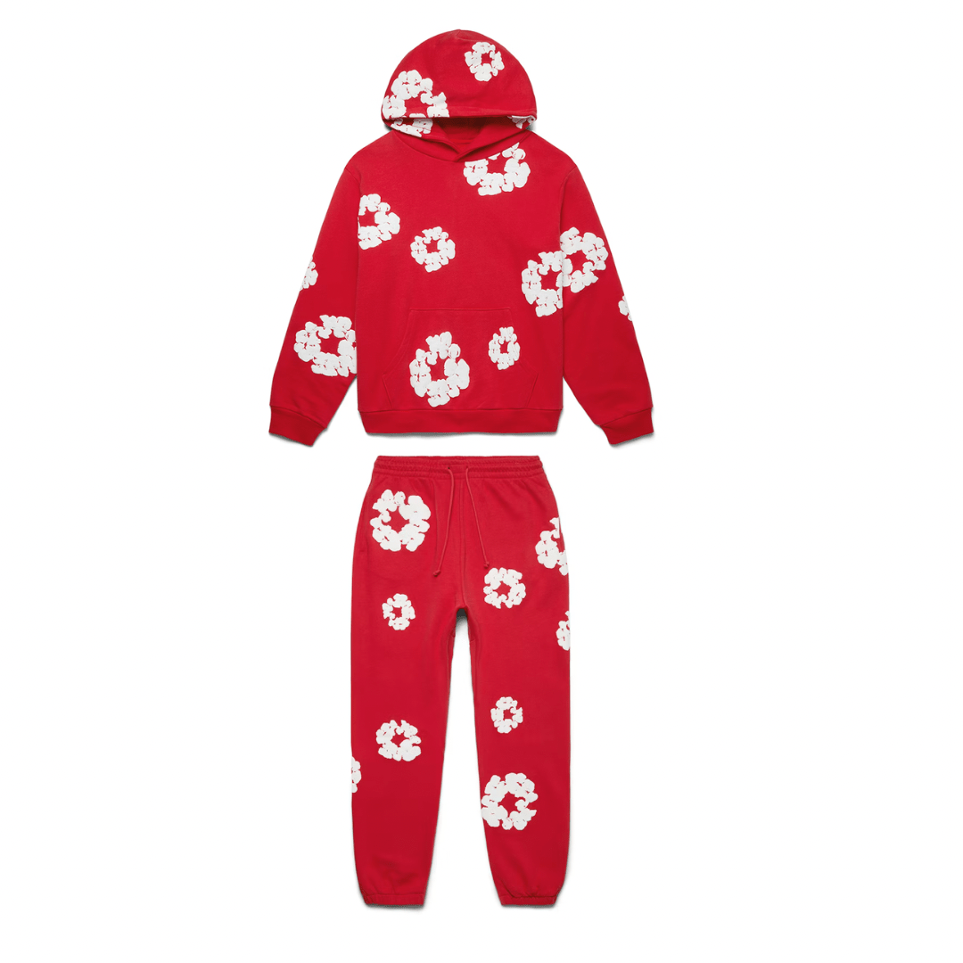Denim Tears The Cotton Wreath Tracksuit Red - Denim Tears