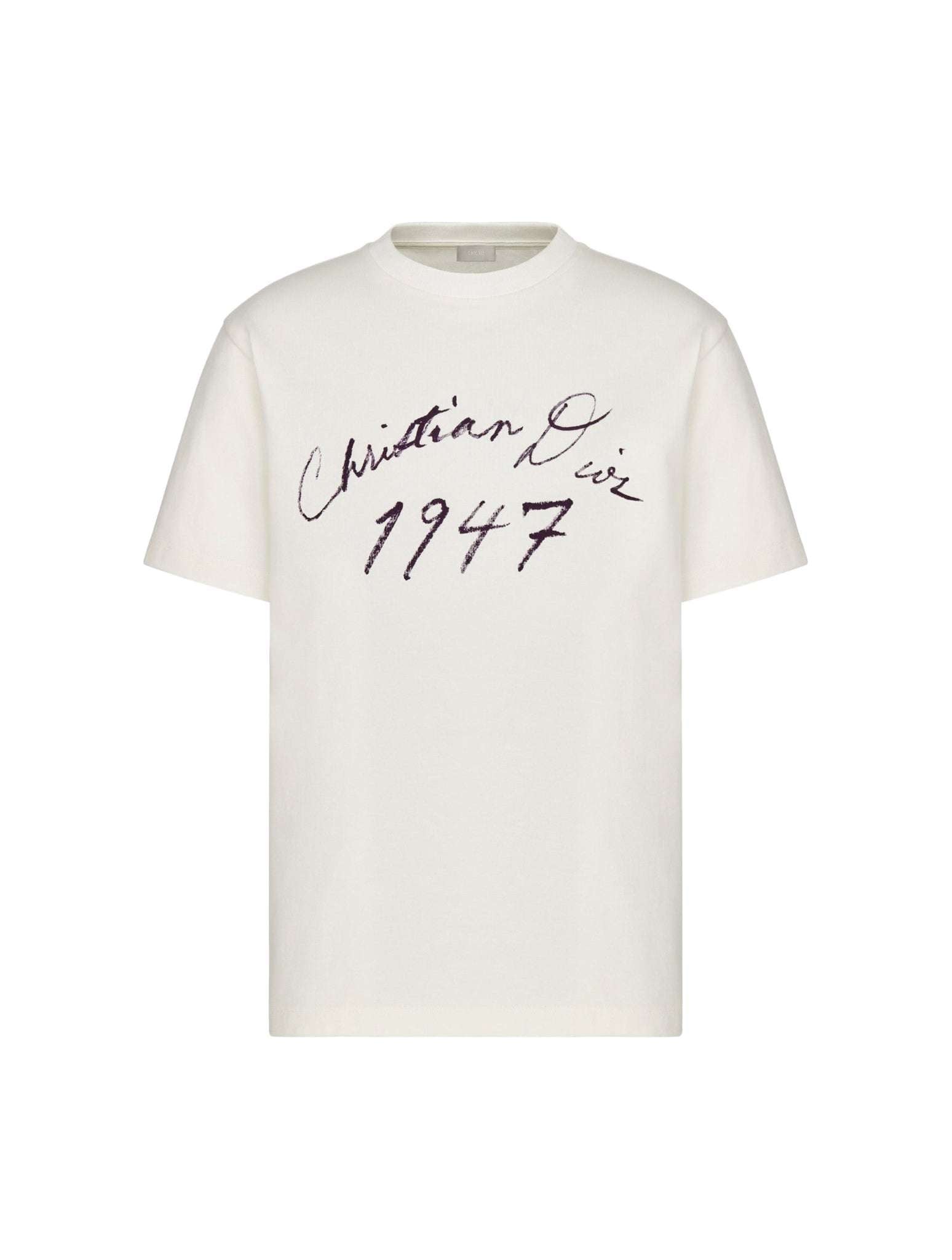 Dior RELAXED FIT T - SHIRT WITH HANDWRITTEN CHRISTIAN DIOR SIGNATURE WHITE - Kulture Klash