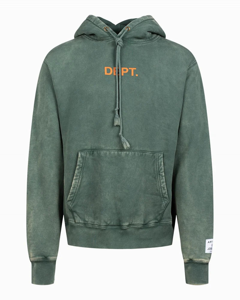 Gallery Dept. Center Logo Hoodie Green - Hoodie - Gallery Dept.