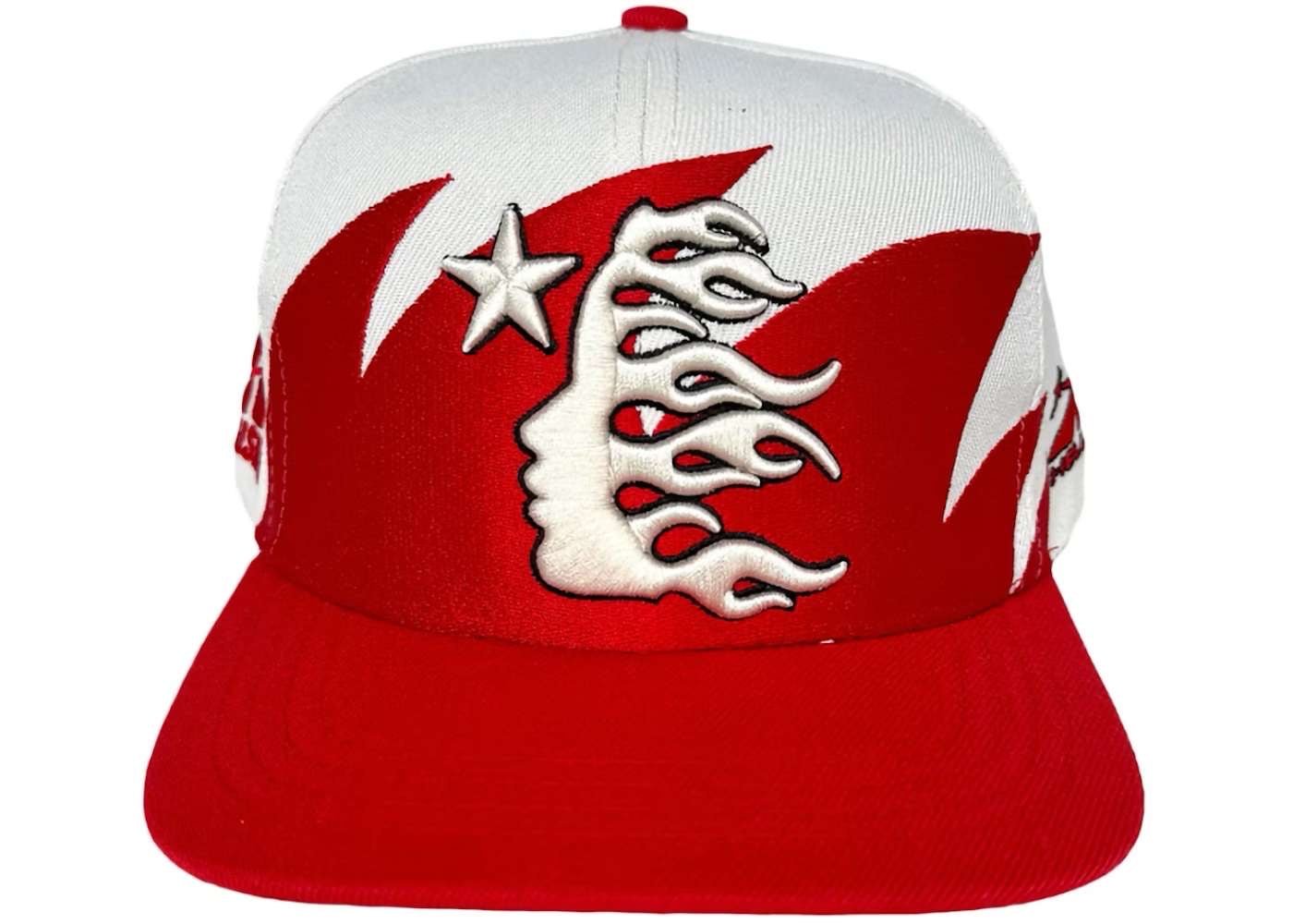 Hellstar Shark Teeth Snapback Off White/Red - Hat - Hellstar