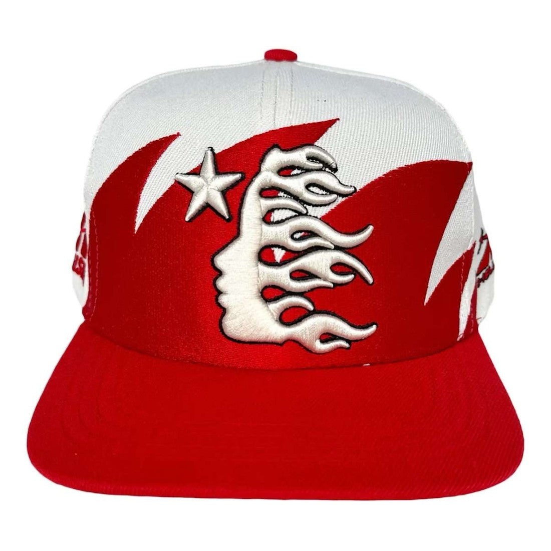 Hellstar Shark Teeth Snapback Off White/Red - Hat - Hellstar