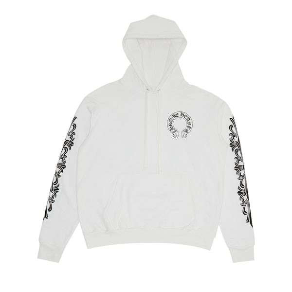 Chrome Hearts Floral Horseshoe Hoodie 'White'