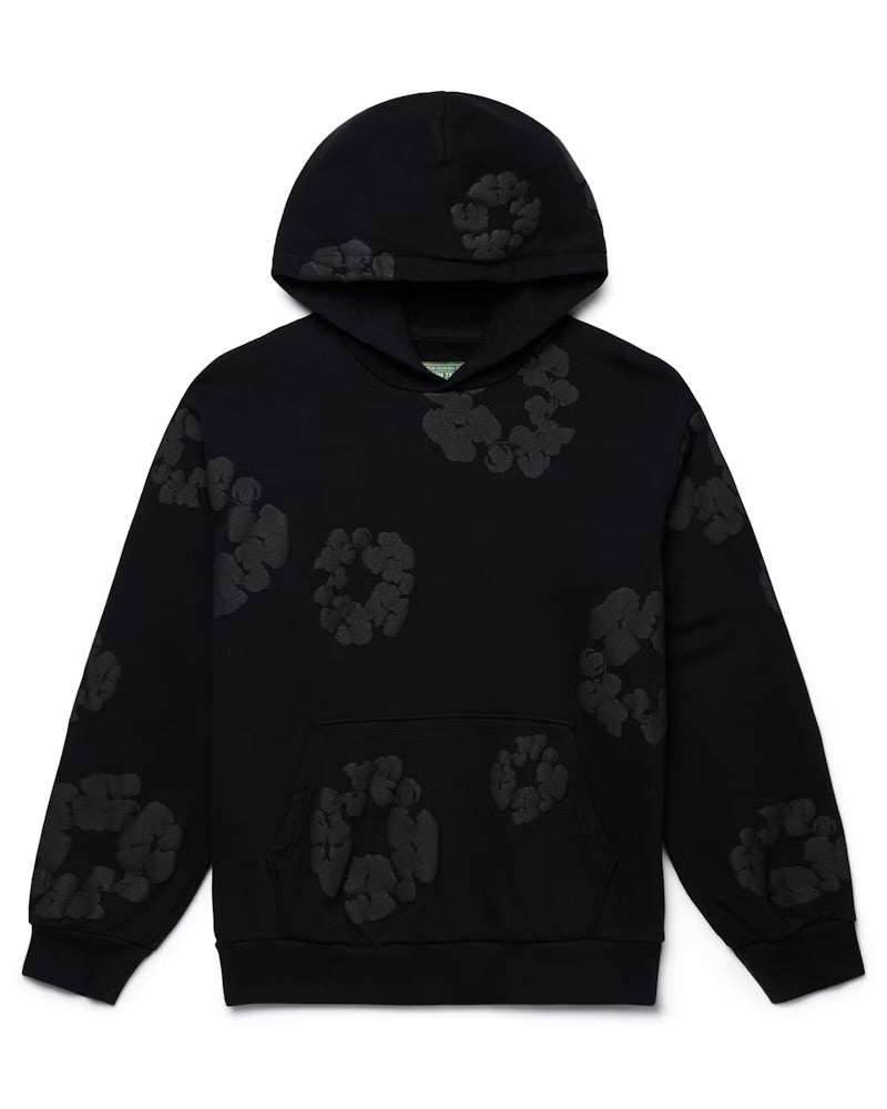Denim Tears Cotton Wreath Hoodie Black Monochrome - Hoodie - Denim Tears