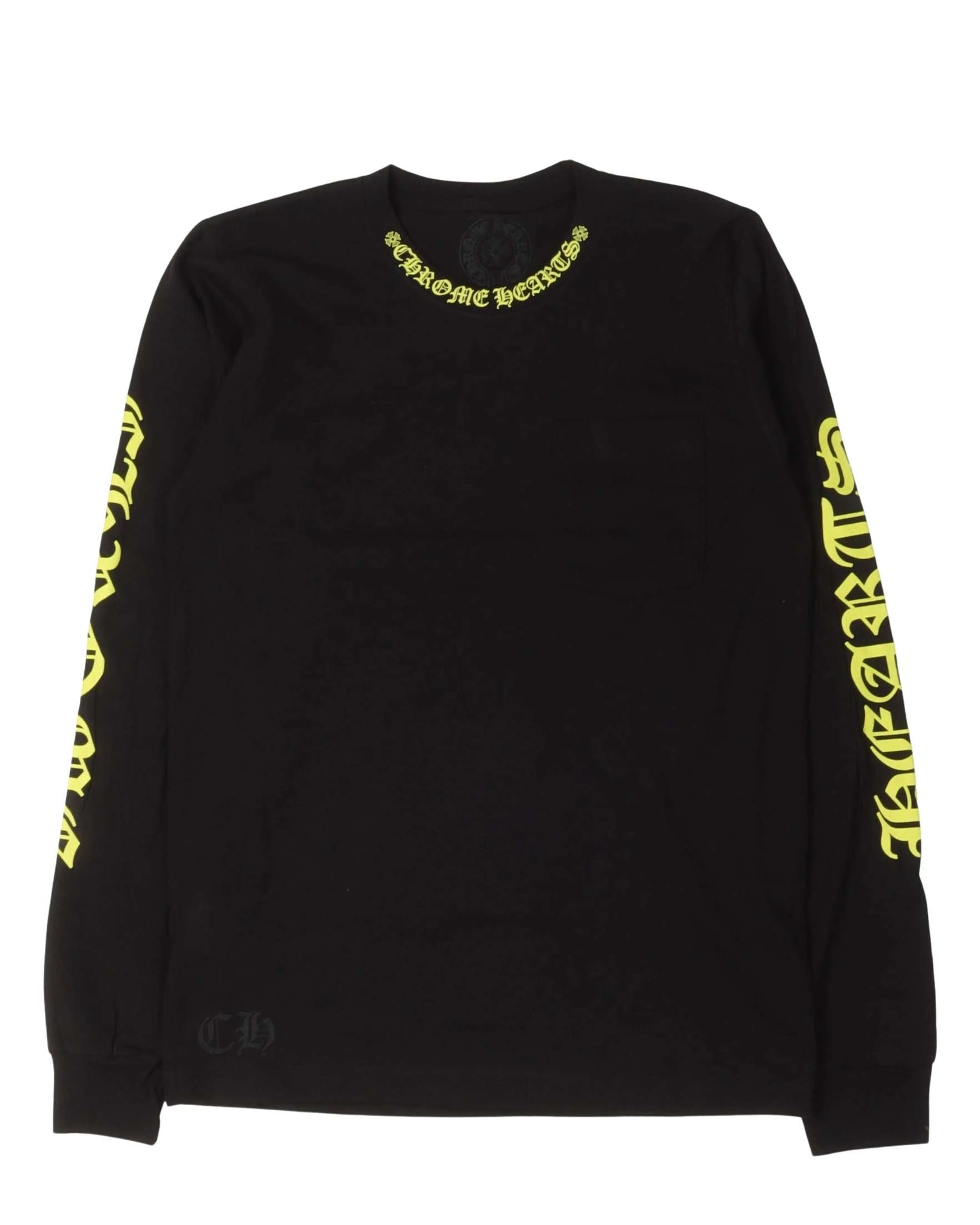 Chrome Hearts Black Neon Neck Script LongSleeves