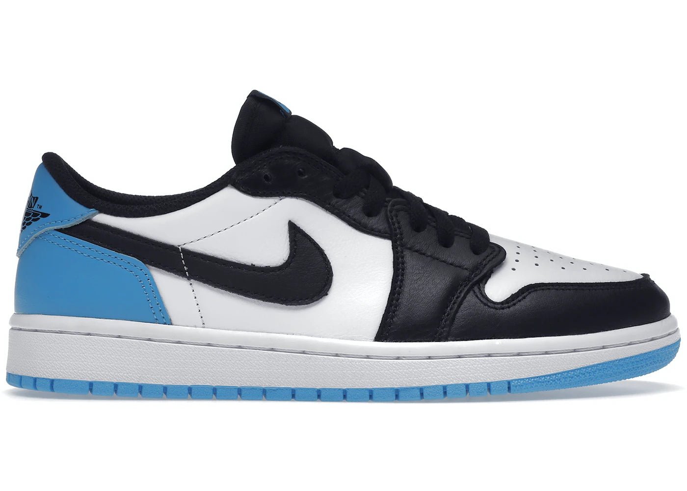 Jordan 1 Low Black Dark Powder Blue (Women's) - Air Jordan