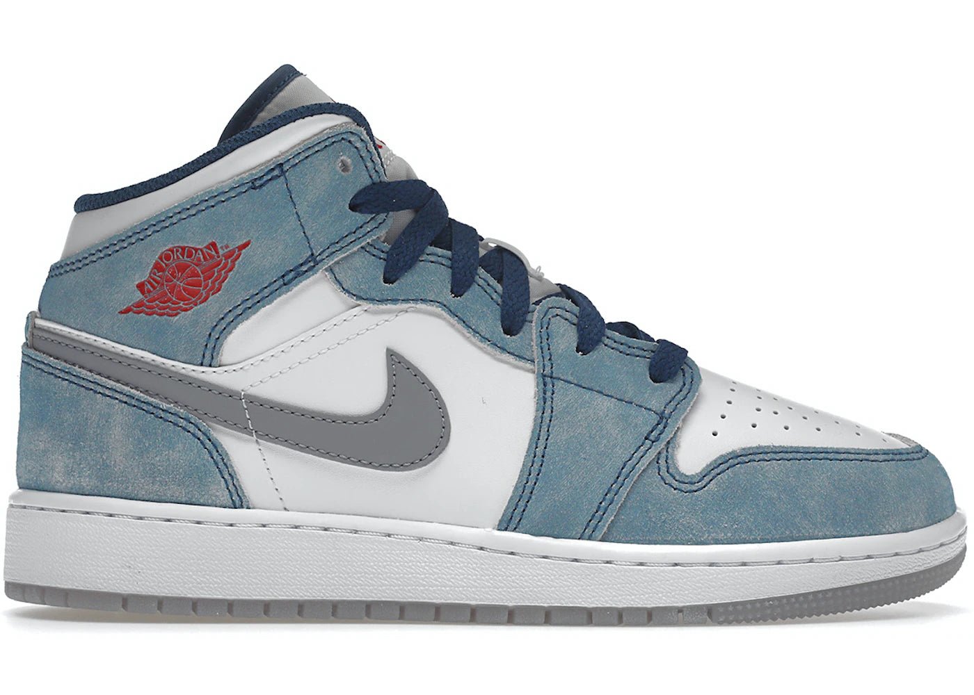 Jordan 1 Mid SE French Blue Light Steel (GS) - Air Jordan