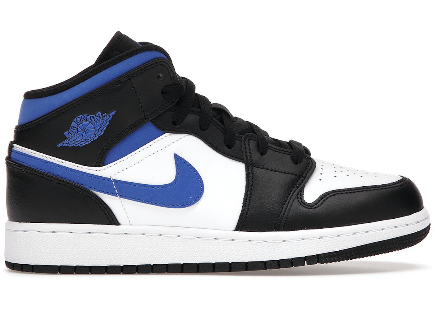 Jordan 1 Mid White Black Racer Blue (GS) - Air Jordan