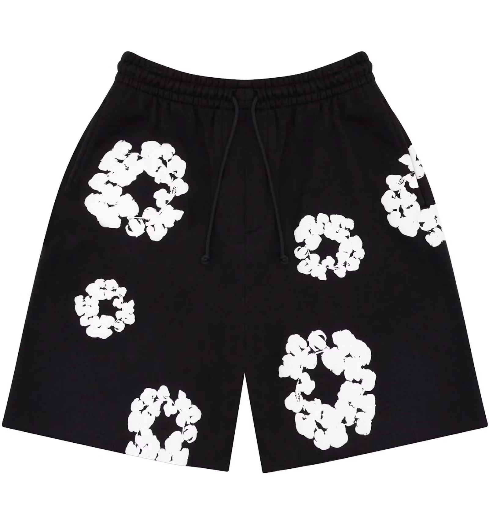 Denim Tears The Cotton Wreath Shorts Black - Shorts - Denim Tears