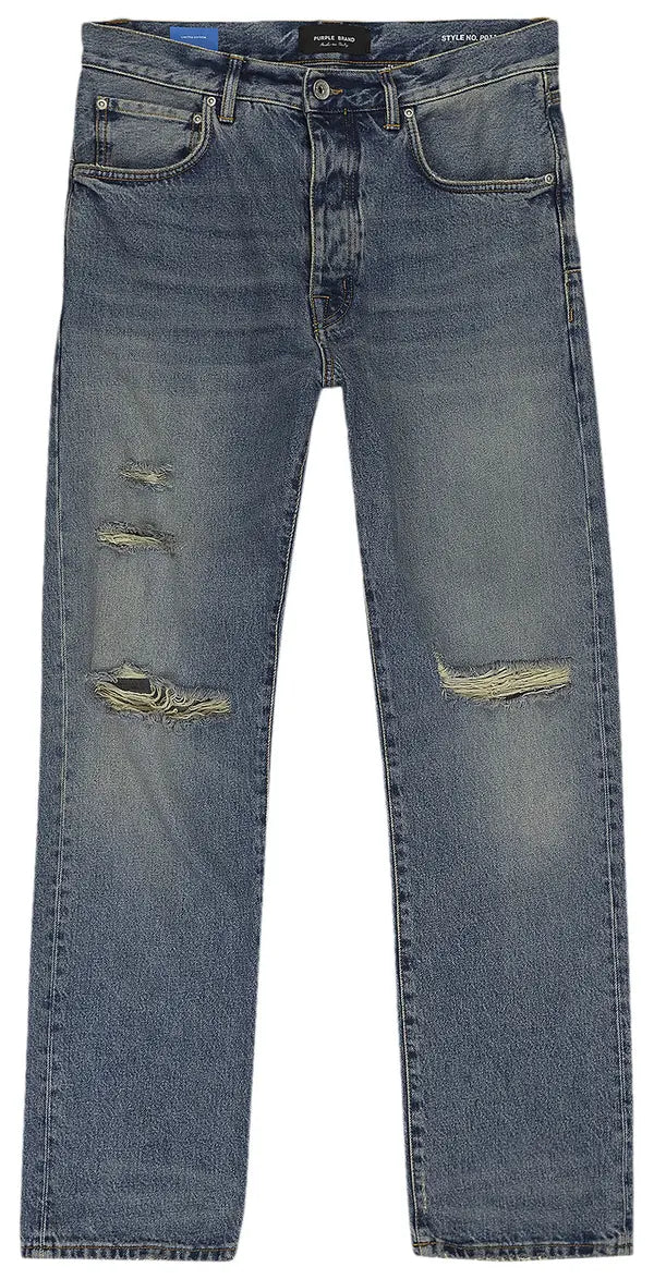 PURPLE BRAND Mid Rise Straight Jeans 'Mid Indigo'