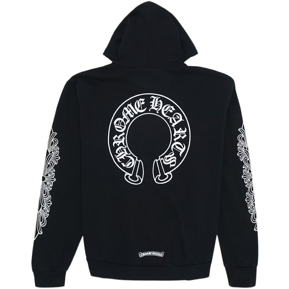 Chrome Hearts Horse Shoe Floral Hoodie Black - Hoodie - Chrome Hearts