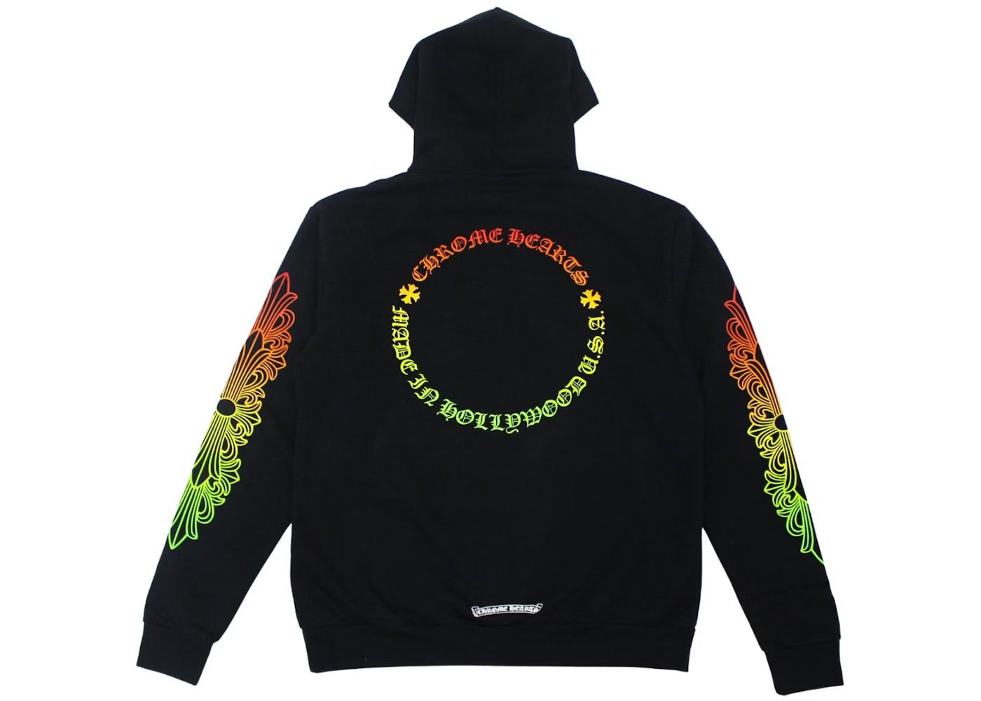 Chrome Hearts Floral Sleeve Gradient Made In Hollywood Hoodie Black/Gradient - Hoodie - Chrome Hearts